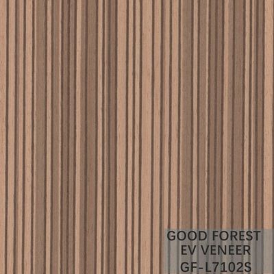 EV Veneer Zebra Engineered Wood Veneer Màu tự nhiên Hạt thẳng