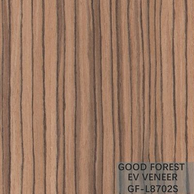 EV Veneer Zebra Engineered Wood Veneer Màu tự nhiên Hạt thẳng