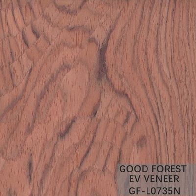Veneer gỗ kỹ thuật Bubinga Crown Cut Wood Veneer Sliced ​​Cut Technics