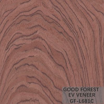 Veneer gỗ kỹ thuật Bubinga Crown Cut Wood Veneer Sliced ​​Cut Technics