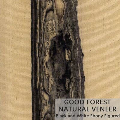 Nội thất ODM Gỗ tự nhiên Veneer Crown Cut Black And White Ebony