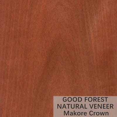 Màu Makore Natural Wood Veneer Crown Cut Grain Dịch vụ tùy chỉnh