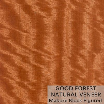 Màu Makore Natural Wood Veneer Crown Cut Grain Dịch vụ tùy chỉnh