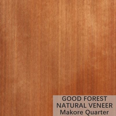 Màu Makore Natural Wood Veneer Crown Cut Grain Dịch vụ tùy chỉnh