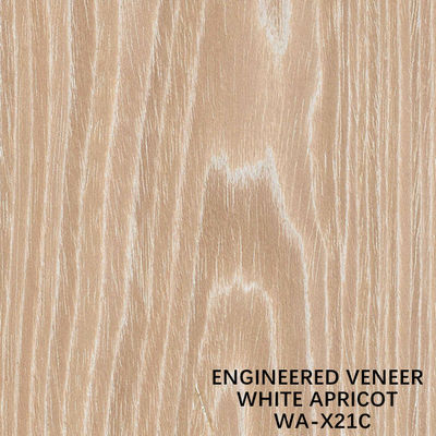 White Apricot Flat Cut X21C Veneer gỗ kỹ thuật cho mặt tủ / Da cửa ODM
