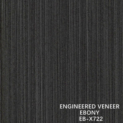 Cửa và cửa sổ Slice Cut Recon Gỗ veneer Ebony X722 Fineline Grain Màu đen ISO