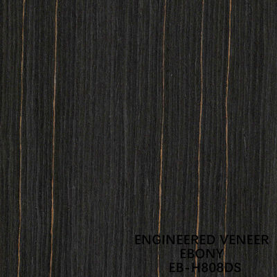 Mô phỏng mặt cửa Gỗ veneer gỗ mun H808DS Hạt thẳng Màu đôi 2500-3100mm