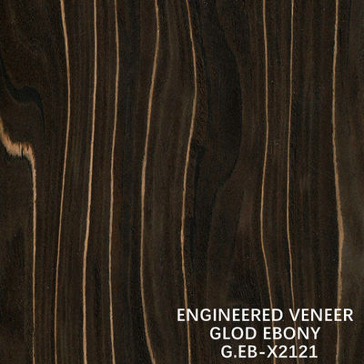2500-3100MM Veneer gỗ kỹ thuật bằng gỗ mun X2121 Cắt lát kết cấu không đều bằng vàng cho cửa