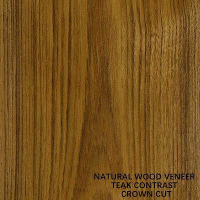 Tủ / Cửa tương phản Black Line Crown Grain Natural Teak Wood Veneer 0,15-0,55mm