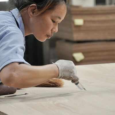 Fancy Hickory Bicolor Crown Grain Dựa MDF / Tấm ván dăm Tấm 2440x1220mm