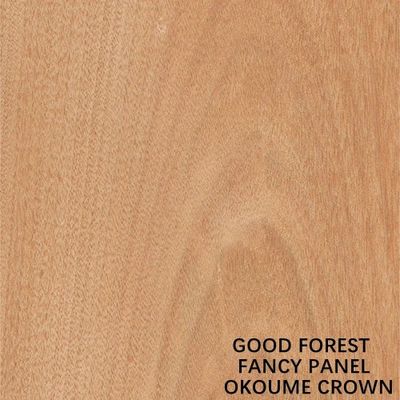 Ván ép gỗ tự nhiên Okoume ốp mặt Crown Grain Fancy Panel Ván ép lớp E1 / E0 Độ dày 25 mm cho cửa Trung Quốc làm cho