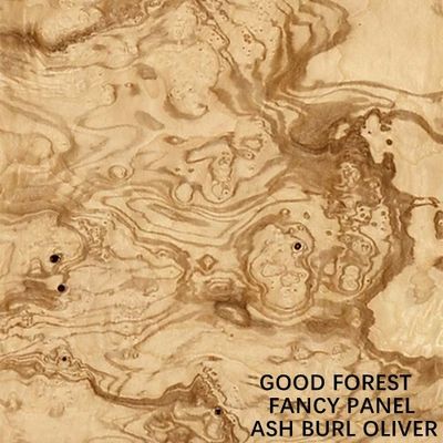 Kích thước kéo dài Fancy Natural Ash Burl Oliver Gỗ Veneer Book Match Nối để trang trí khách sạn ISO