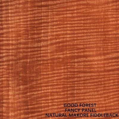 Mặt tủ Gỗ Veneer Makore tự nhiên Fiddleback Grain Slip 2440x1220mm