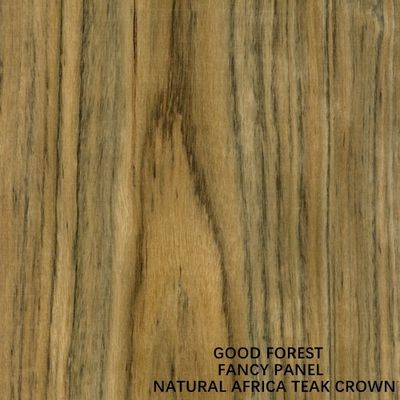 Gỗ tếch châu Phi tự nhiên Veneer Fancy Plywood Board Crown Grain cho đồ nội thất và tấm tủ