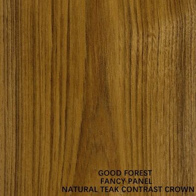 Độ dày 25 mm Ván ép lạ mắt Gỗ tếch Veneer Crown Grain Sơn miễn phí