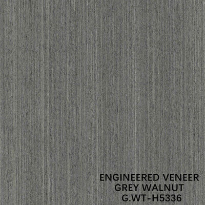 Veneer gỗ óc chó được thiết kế màu bạc Đường thẳng hạt mịn cho cửa và mặt tủ