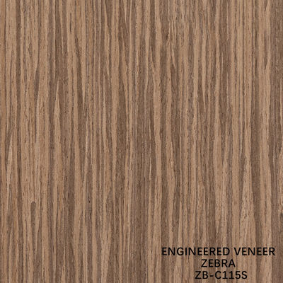 Đường thẳng Zebra tái tạo veneer gỗ nội thất bảng trang trí 2500mm
