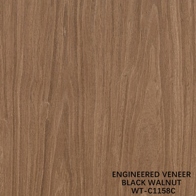 Tái tạo gỗ veneer quả óc chó cắt phẳng hạt vương miện 0.15-0.6mm nâu cho cửa