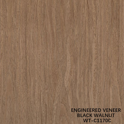 Tái tạo gỗ veneer quả óc chó cắt phẳng hạt vương miện 0.15-0.6mm nâu cho cửa
