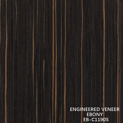 Đường thẳng màu Ebony Thiết kế gỗ veneer cho fancy gỗ dán 640-1220mm Width Splicing