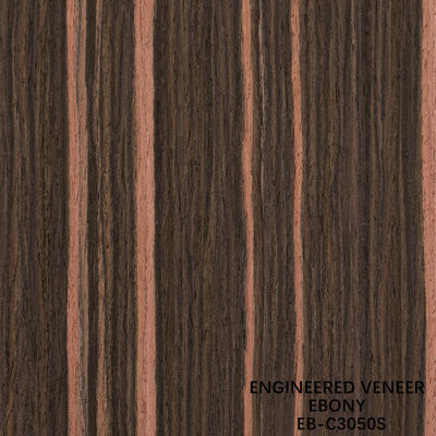 Sản phẩm gỗ Ebony nhân tạo Veneer hạt dọc Màu đỏ 2200-3100mm Chiều dài Cho trang trí khách sạn