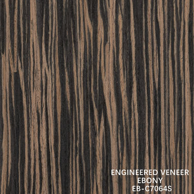Fancy tái hợp gỗ Ebony veneer phần tư thẳng hạt lông lông cho khách sạn và nội thất trang trí