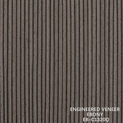 Brown kỹ thuật gỗ veneer Quarter cắt Ebony veneer Fineline cho cửa và mặt tủ