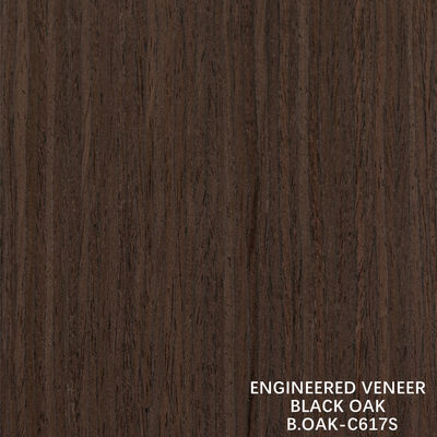 Thiết kế gỗ fancy Veneer Oak đen thẳng hạt cắt cắt splicing 1220mm