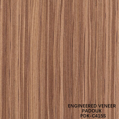 Thiết kế gỗ veneer Padouk thẳng hạt lát cắt kỹ thuật Độ dày 0,5mm cho mặt tủ