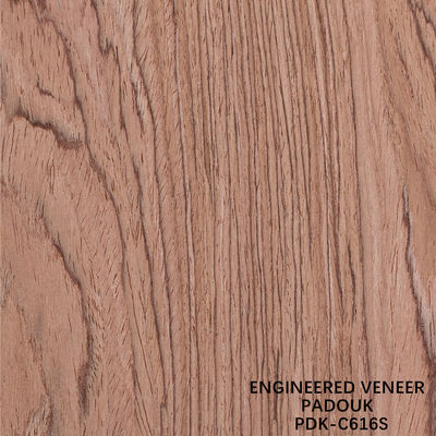 Thiết kế gỗ veneer Padouk thẳng hạt lát cắt kỹ thuật Độ dày 0,5mm cho mặt tủ