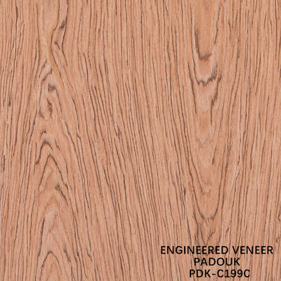 Tái tạo gỗ veneer hoa hồng gỗ Crown cắt màu đỏ chiều dài 2200-3100mm cho cho cửa nội thất Trung Quốc nhà máy