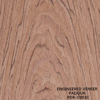 Tái tạo gỗ veneer hoa hồng gỗ Crown cắt màu đỏ chiều dài 2200-3100mm cho cho cửa nội thất Trung Quốc nhà máy