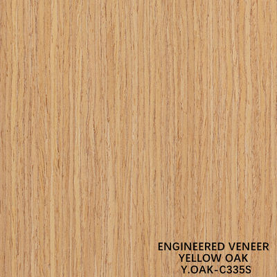 Recon gỗ veneer vàng Oak dọc hạt cắt 3050 * 640mm Cho khách sạn trang trí giấy trở lại Trung Quốc nhà sản xuất