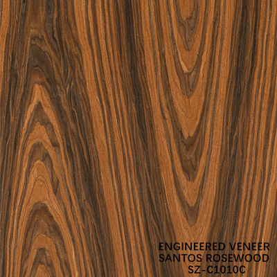 Laminated Santos Rosewood Wood Veneer Crown Thickness Can Be Customized 0.15-1.8mm Đối với Đối với mặt tủ