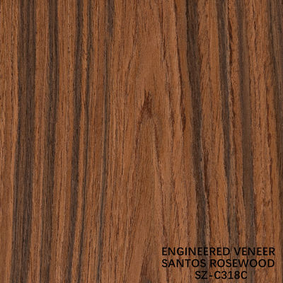 Thiết kế Santos Rosewood Wood Veneer kích thước tiêu chuẩn 2500 * 640mm Grade A For For nội thất mặt mặt Trung Quốc làm