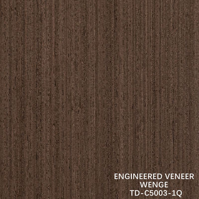 Recon Wenge gỗ veneer mỏng đường dày 0.15-1.8mm Fleeced trở lại cho cửa và cửa sổ nội thất