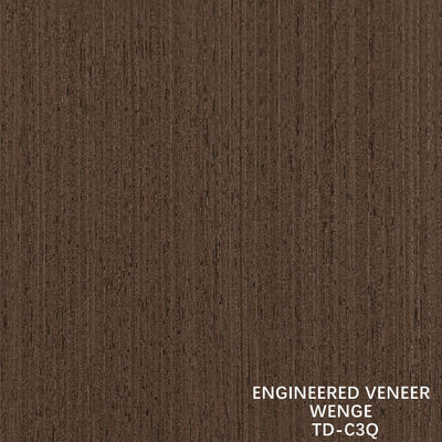 Recon Wenge gỗ veneer mỏng đường dày 0.15-1.8mm Fleeced trở lại cho cửa và cửa sổ nội thất
