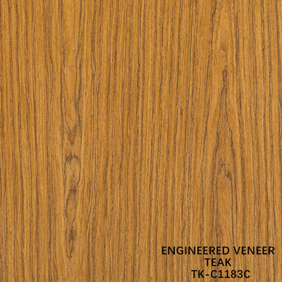 Fancy Recomposed Teak Wood Veneer Độ dài 2200mm Tùy chỉnh cho nội thất xe Yacat