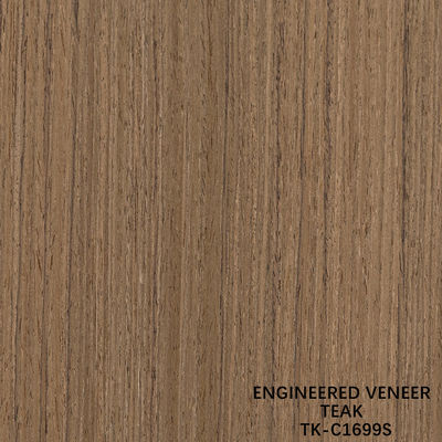 Fancy Recomposed Teak Wood Veneer Độ dài 2200mm Tùy chỉnh cho nội thất xe Yacat