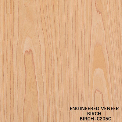 Thiết kế gỗ Birch Veneer 205S/205C lớp A cho tiêu chuẩn xuất khẩu nội thất cho cửa và mặt tủ