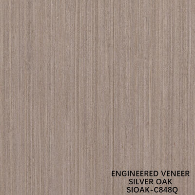 Slice cắt tái tạo bạc Oak gỗ veneer chiều dài 2500-3100mm có thể được tùy chỉnh cho tường phủ
