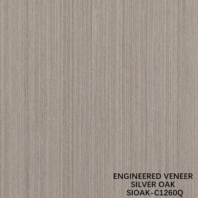 Thiết kế gỗ Veneer Quarter Cut Of Silver Oak Bảng Độ dày 0,4mm For For Cabinet Face