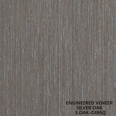 Fancy kỹ thuật gỗ veneer của bạc Oak Quarter cắt cho cửa và tủ mặt kéo dài kích thước 3100mm
