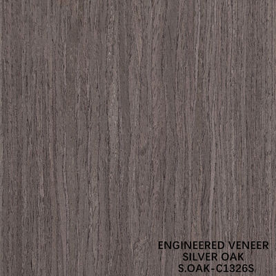 Fancy kỹ thuật gỗ veneer của bạc Oak Quarter cắt cho cửa và tủ mặt kéo dài kích thước 3100mm