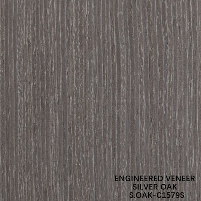 Fancy kỹ thuật gỗ veneer của bạc Oak Quarter cắt cho cửa và tủ mặt kéo dài kích thước 3100mm