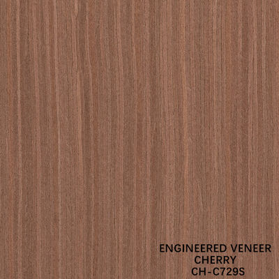 Cherry Wood Veneer Fancy Panels hạt thẳng 0.18-0.6mm Độ dày tùy chỉnh cho trang trí khách sạn