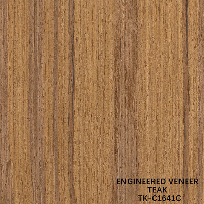 Thiết kế gỗ Teak veneer tấm đối diện fancy bảng Crown hạt 0,55mm độ dày cho tủ