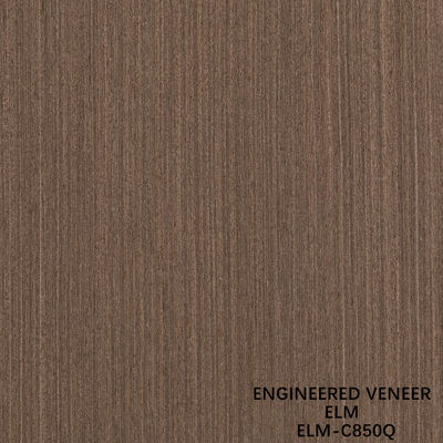 0.5mm Thiết kế gỗ Elm veneer Bảng cho các tấm sang trọng 2500-3100mm kéo dài cắt một phần màu nâu