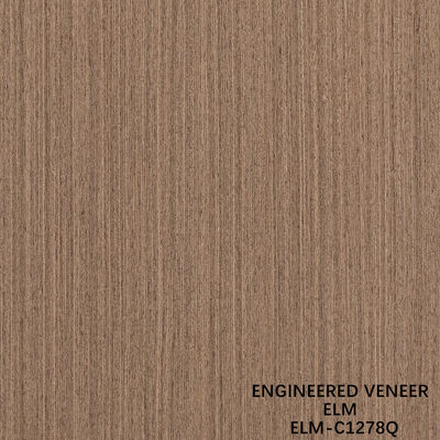 0.5mm Thiết kế gỗ Elm veneer tấm cho các tấm fancy 2500-3100mm kéo dài Quarter Cut Màu sắc của màu nâu ELM-580Q/125Q/1278Q