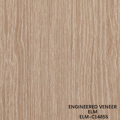 Tùy chỉnh Recon Elm Wood Veneer cắt thẳng và cắt vương miện cho mặt tủ 2500 * 640 mm